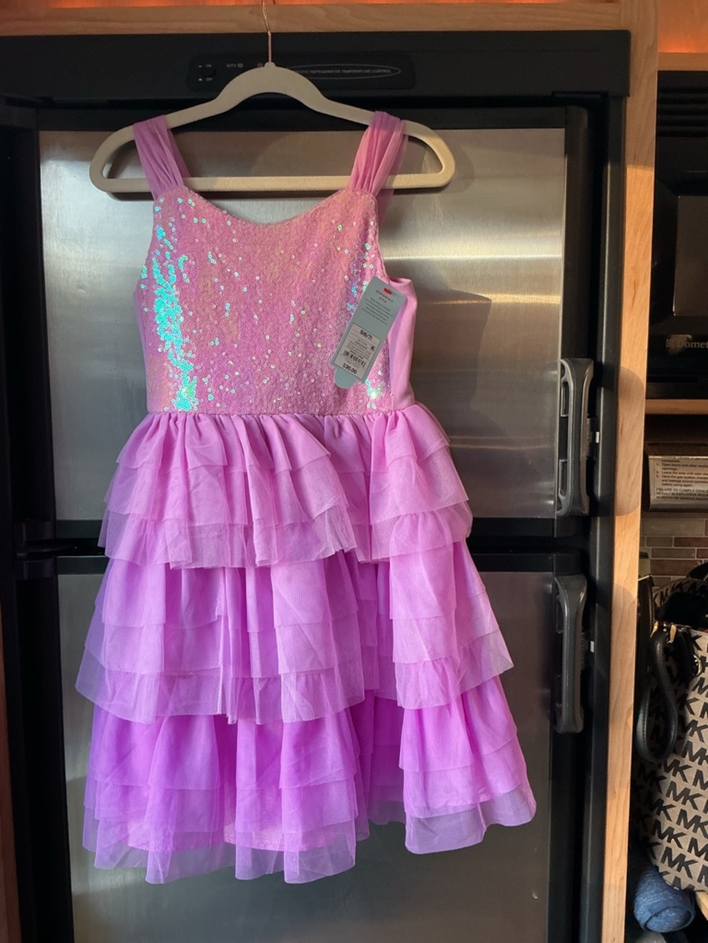 Cat & Jack Sparkle Pink Tiered Tulle Dress